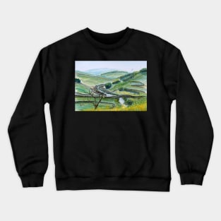 Smardale Bridge over Scandal Beck - Yorkshire Dales - Watercolour Crewneck Sweatshirt